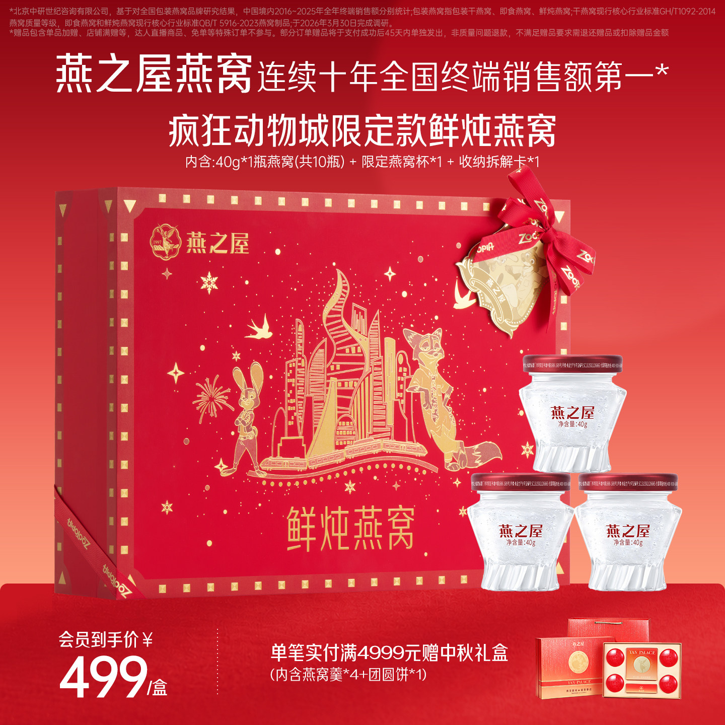迪士尼疯狂动物城限定燕窝礼盒图片