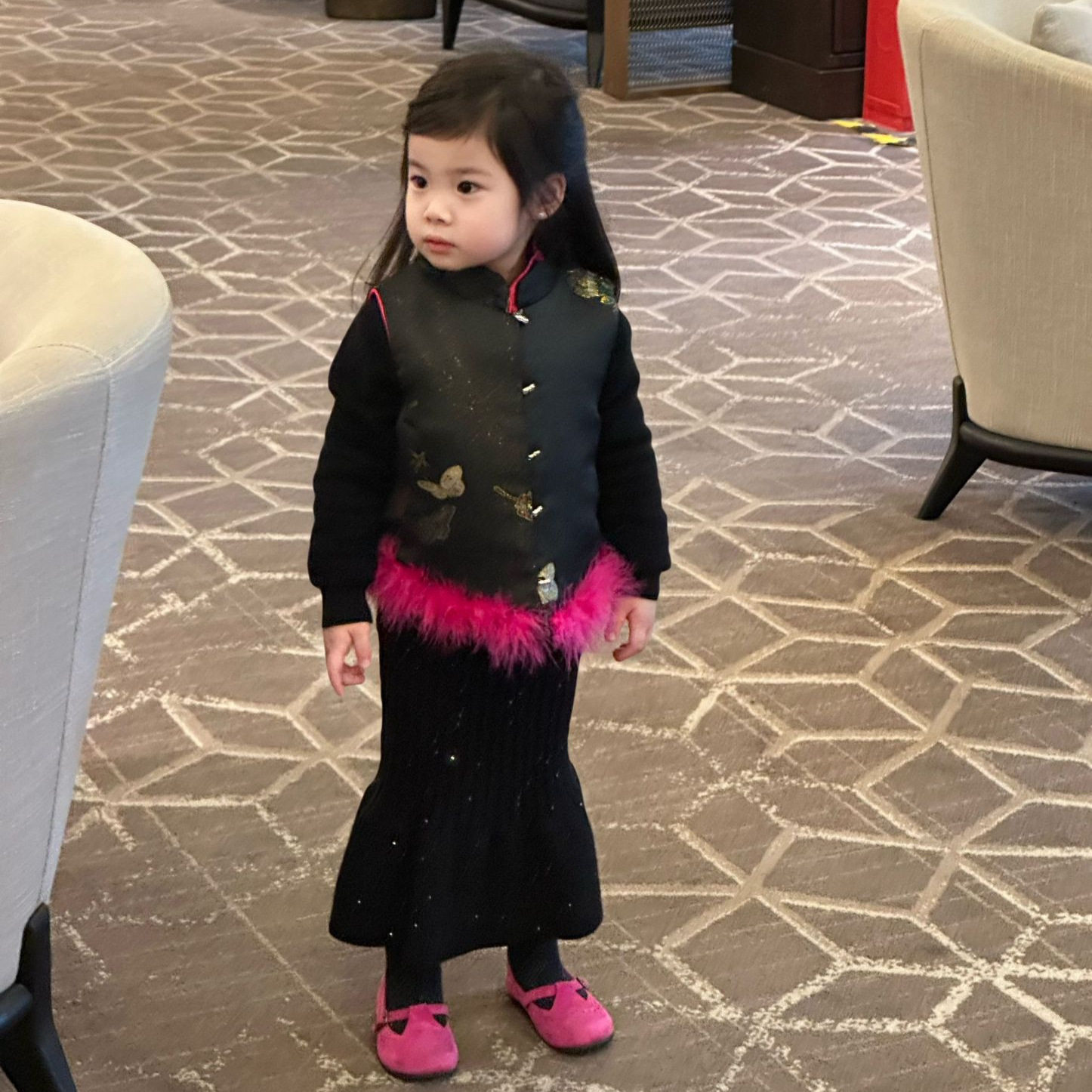 TOTObaby儿童拜年服女童新中式毛边拼接夹棉马甲气质提花旗袍背心,童装/婴儿装/亲子装,旗袍,淘宝优惠券,粉丝福利购,淘宝优惠卷