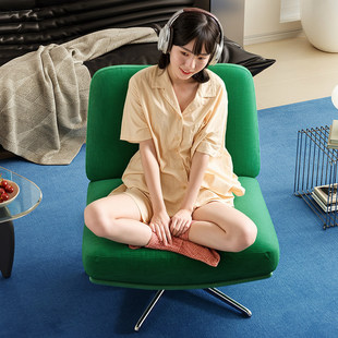 单人沙发椅成人杜威林格椅大人旋转休闲椅客厅卧室阳台家用灯芯绒