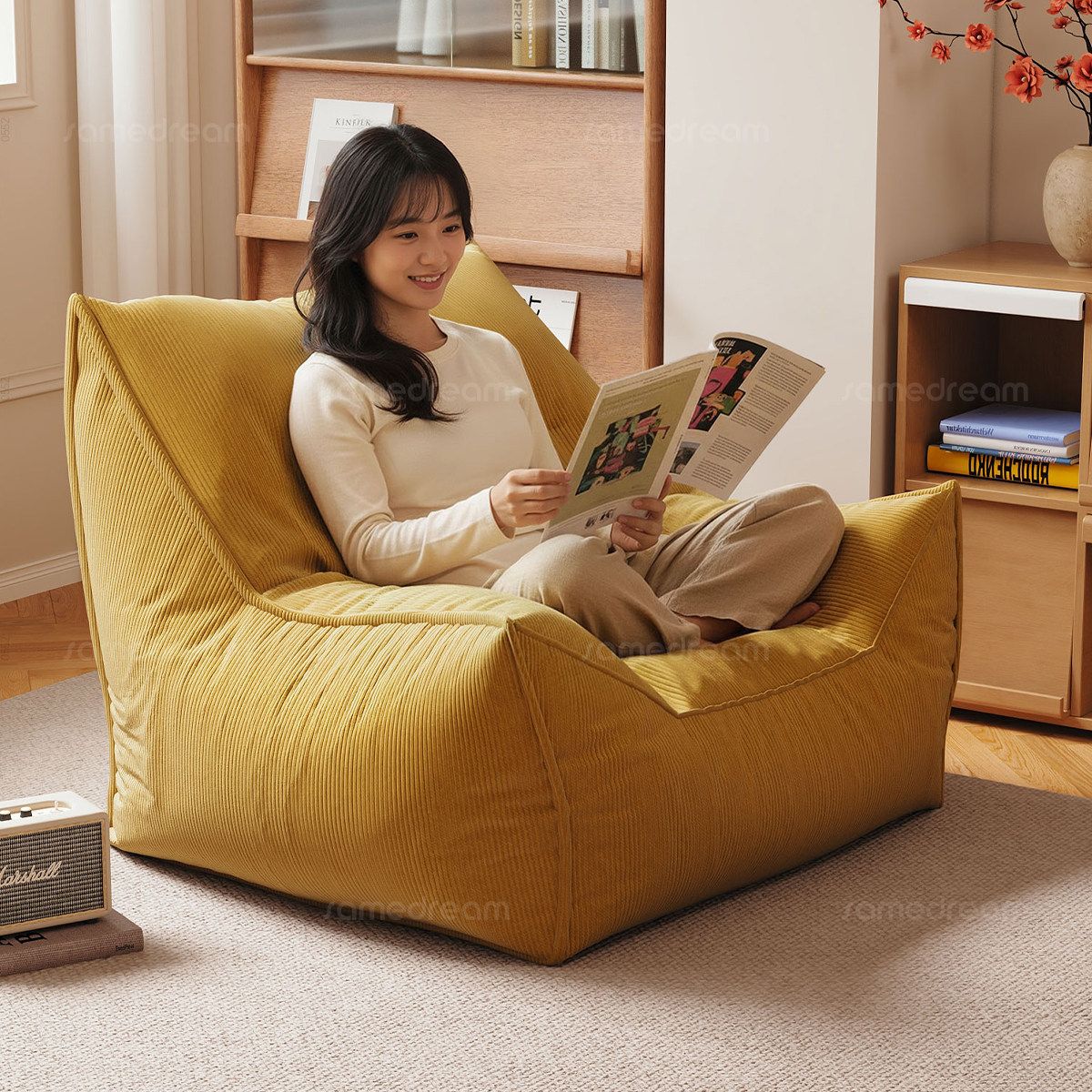 三梦懒人沙发可躺可睡人类狗窝榻榻米豆袋懒人窝窝椅客厅阳台沙发,住宅家具,懒人沙发,淘宝优惠券,粉丝福利购,淘宝优惠卷