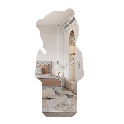 小熊挂墙异形穿衣镜镜子