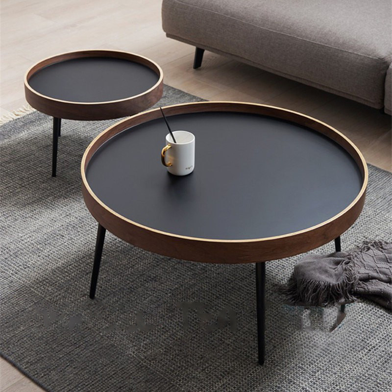 茶几小户型轻奢极简小圆桌简约现代边几客厅家用圆形矮桌组合茶桌