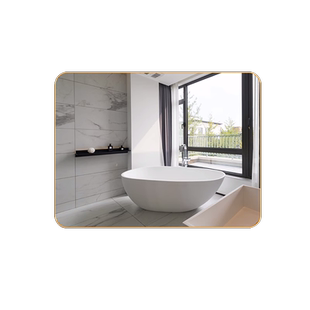 镜子洗手间浴室镜卫生间厕所贴墙自粘免打孔梳妆化妆镜高清玻璃镜