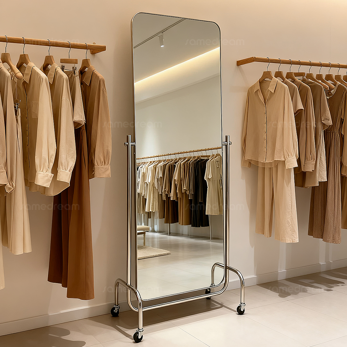 服装店全身镜不锈钢显瘦大镜子