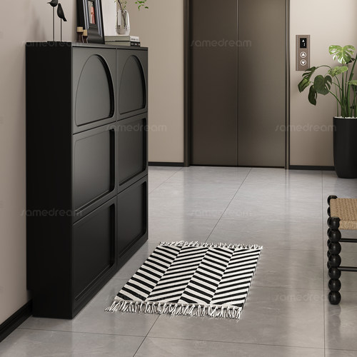 2025新款美式复古极窄鞋柜玄关