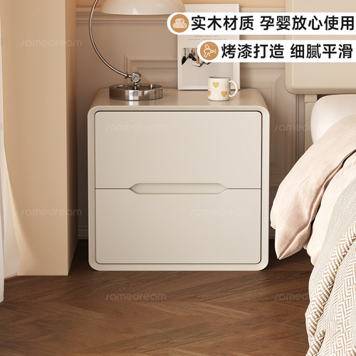 4C钢琴烤漆全实木床头柜