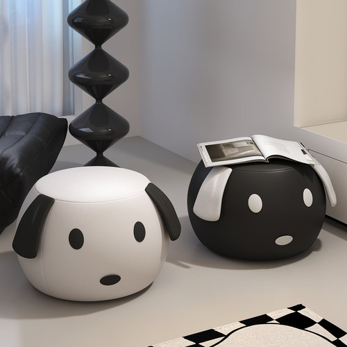 SAMEDREAM羊羔绒沙发圆凳