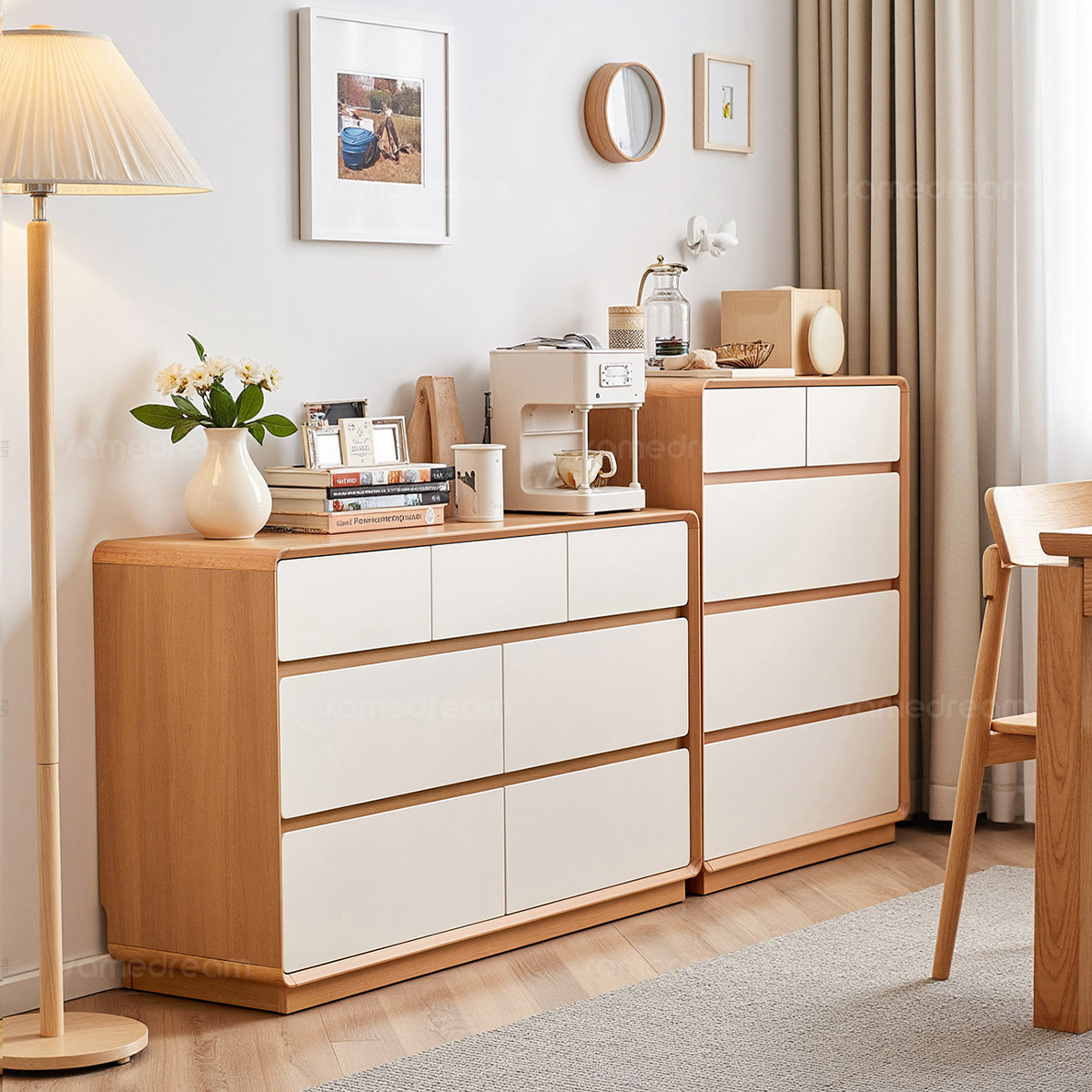 实木五斗柜，顺丰快递上门包安装