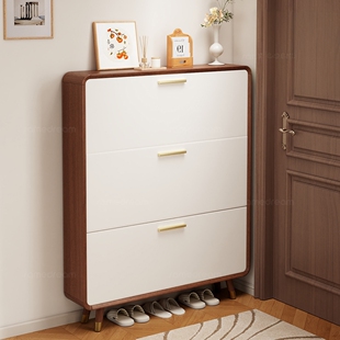 柜家用小窄入户门口收纳柜一体靠墙2026新款 架 鞋 三梦实木超薄款