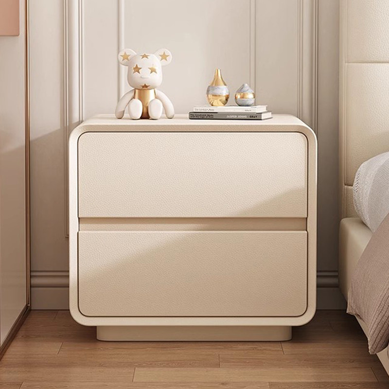 实木床头柜小型简约现代卧室家用储物柜轻奢高级感奶油风小柜子