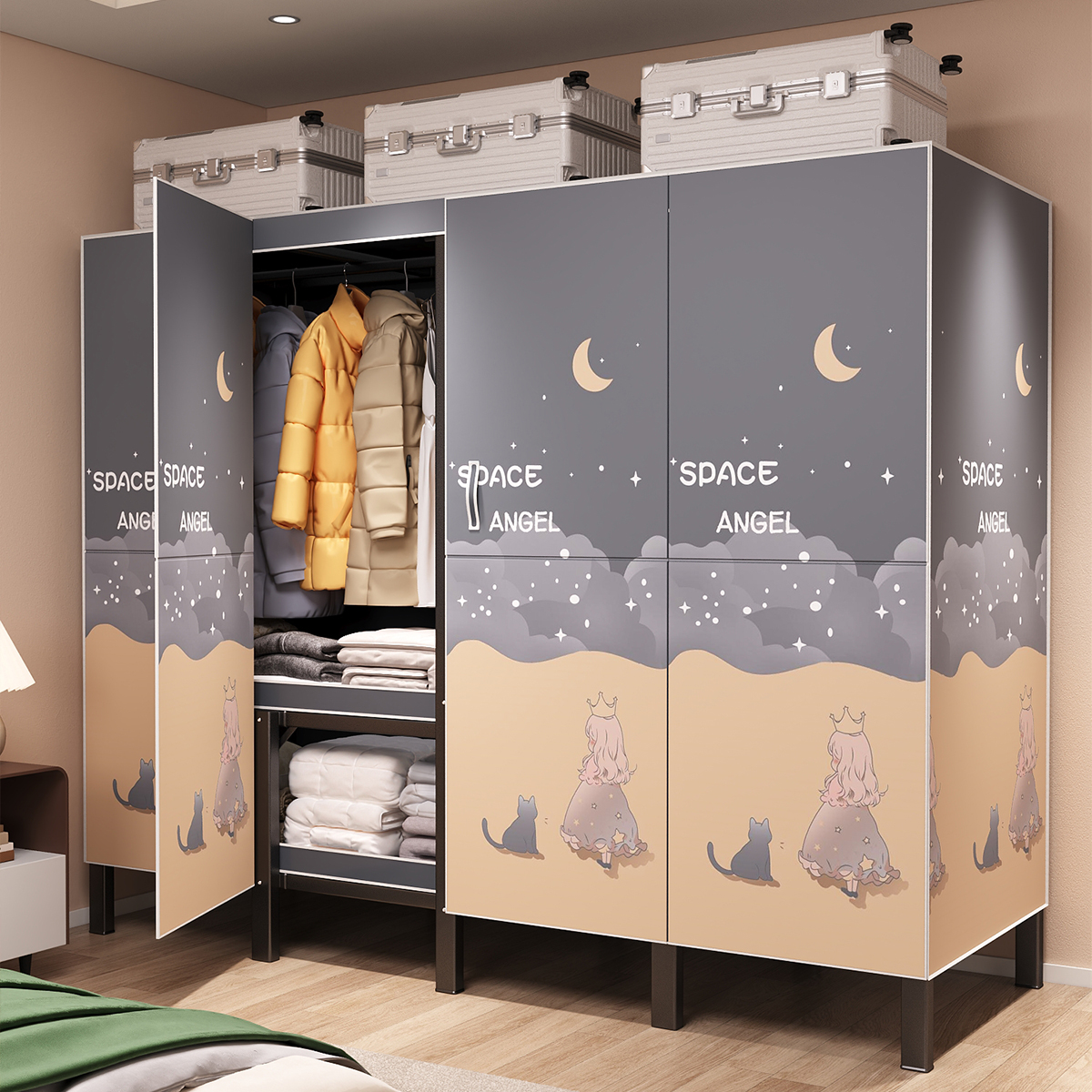 折叠衣柜卧室家用免安装