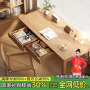 电脑桌家用写字学习桌简约工作台办公桌 三梦实木书桌卧室书房台式