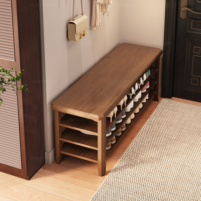 实木穿鞋换鞋凳家用门口多层鞋柜