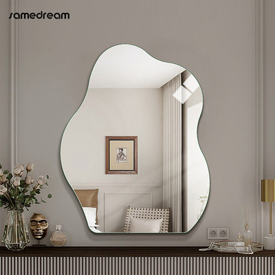 轻奢云朵化妆镜壁挂卧室梳妆台网红镜子挂墙式高清桌面异形梳妆镜