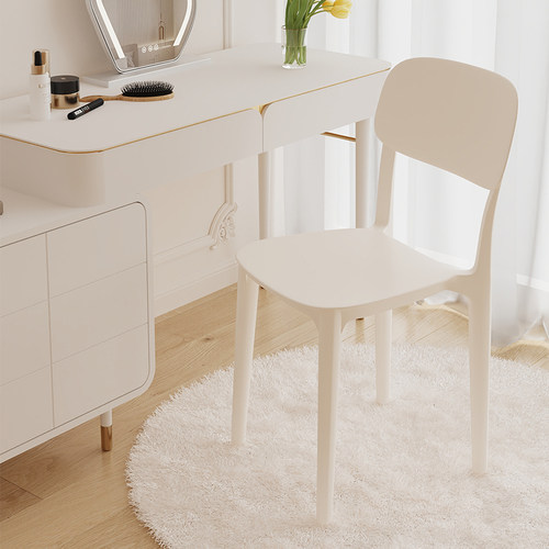 北欧女生卧室网红ins奶油化妆椅