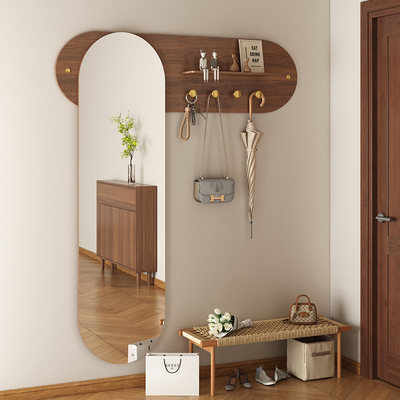 入户玄关镜家用穿衣镜衣挂一体镜