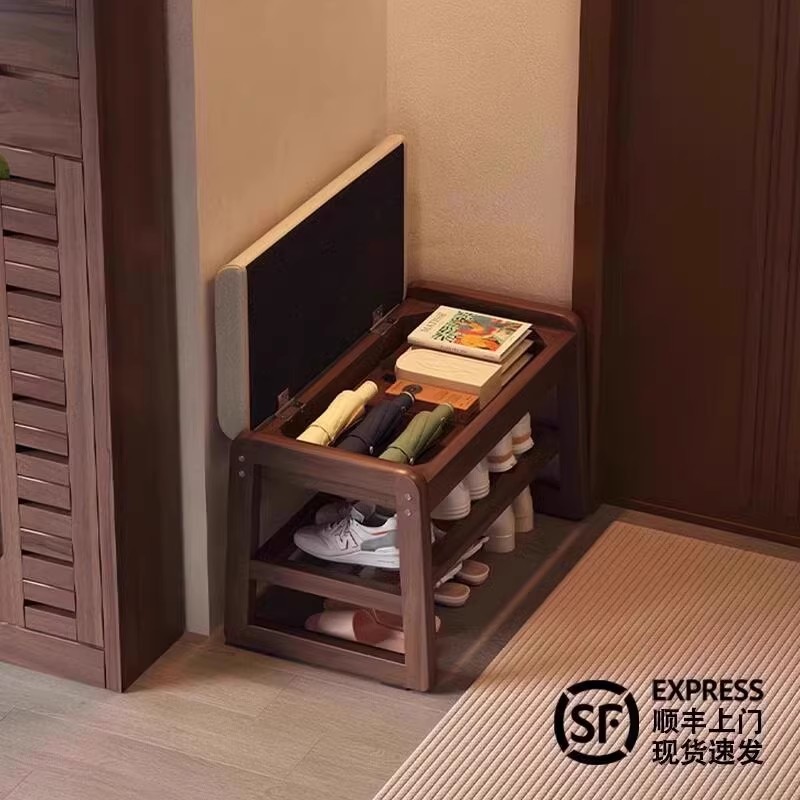 实木换鞋凳家用玄关入户穿鞋凳