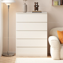 三梦马尔姆奶油实木五斗柜卧室床尾置物抽屉柜斗柜客厅收纳储物柜