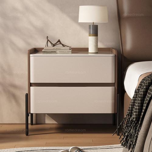 ENF级轻奢高级感实木床头柜