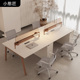 职员办公桌简约现代双4六人位6四屏风工位员工办公室桌椅组合桌子