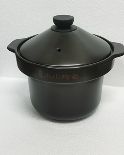 适用美的5.5LDGC5506电炖锅速炖火山陶釜黑紫砂陶土内胆盖子配件