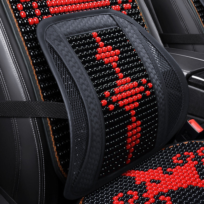 树脂玉四季透气汽车腰靠垫办公室座椅护腰按摩腰垫靠背腰枕靠枕