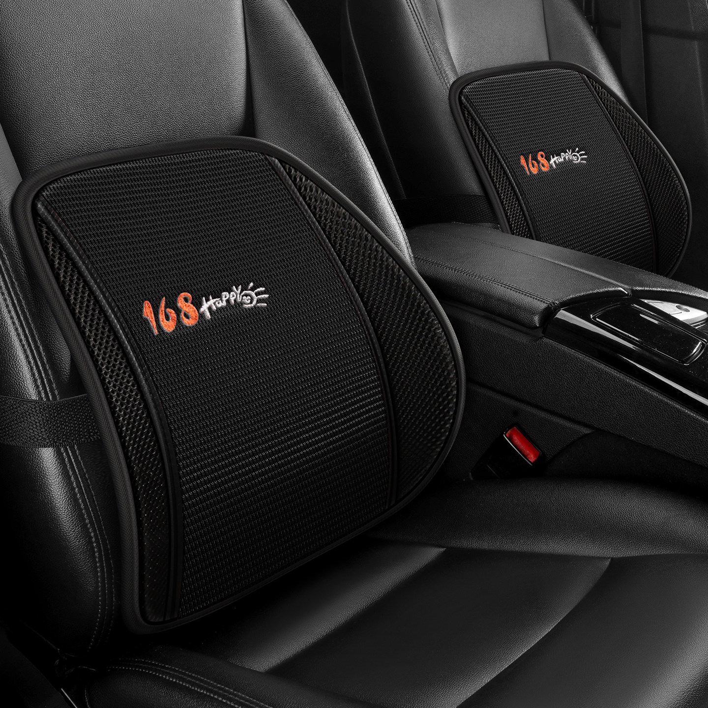 四季透气汽车腰靠垫办公室冰丝护腰按摩腰垫靠背车用座椅腰枕靠枕