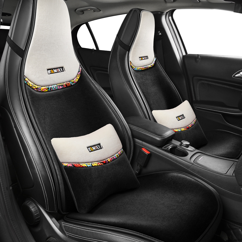恒亿雅毛绒冬季五座保暖汽车坐垫