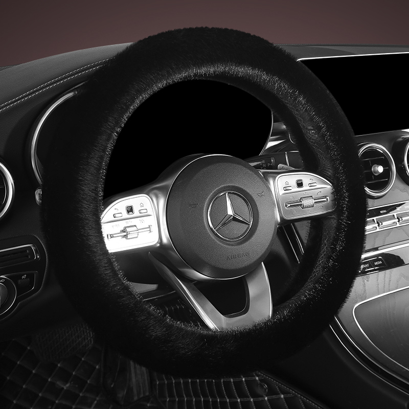 恒亿雅毛绒加厚长毛保暖方向盘套