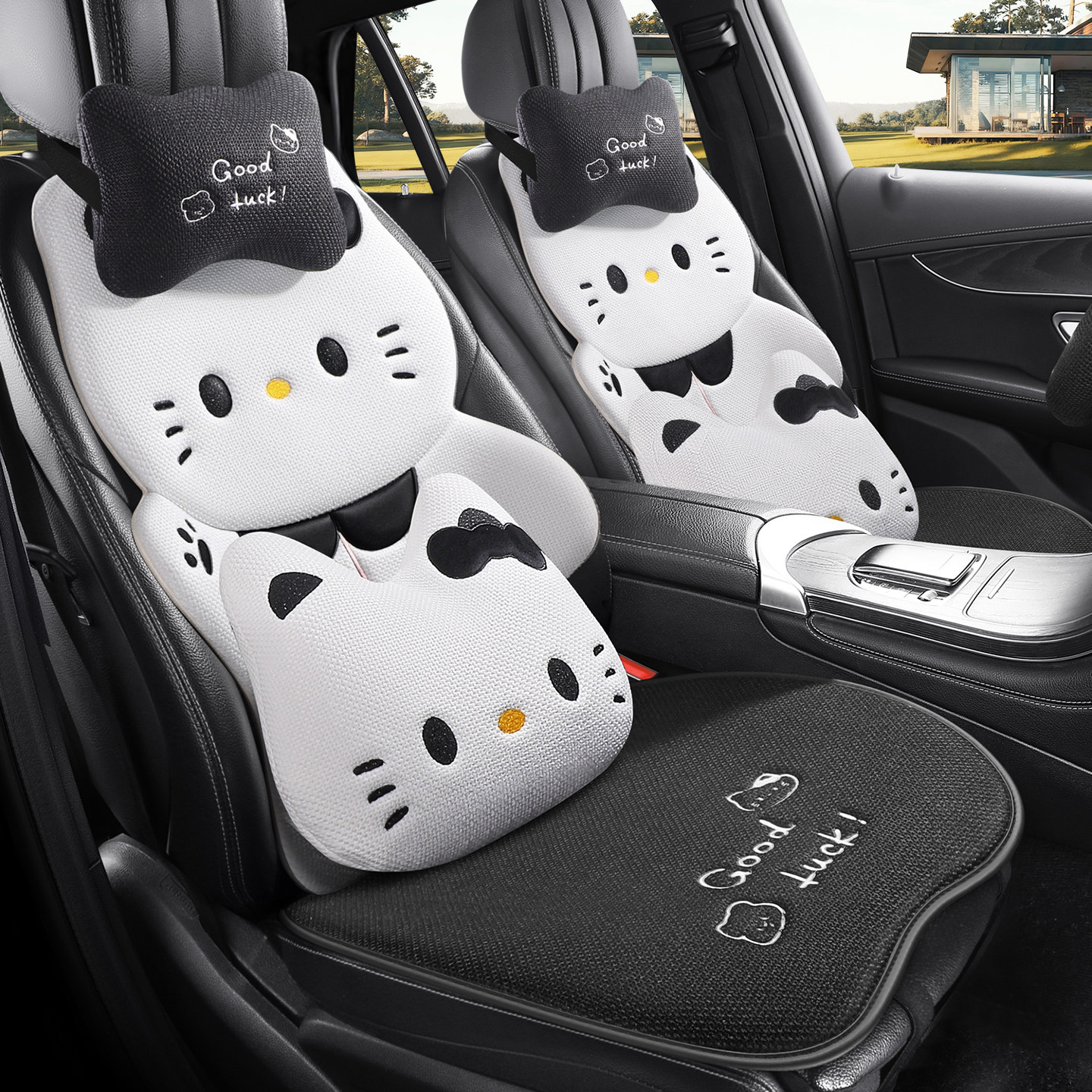 卡通汽车坐垫夏季透气涤麻可爱四季通用半包围小蛮腰车用座垫座套,汽车用品/电子/清洗/改装,专车专用座套/座垫,淘宝优惠券,粉丝福利购,淘宝优惠卷