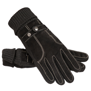 皮手套男冬季 冬天户外骑车摩托车棉手套 加绒骑行保暖加厚触屏韩版