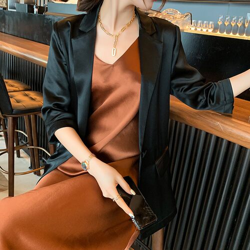 西装外套加大码防晒醋酸小西服