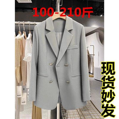 胖mm大码气质炸街西装外套女