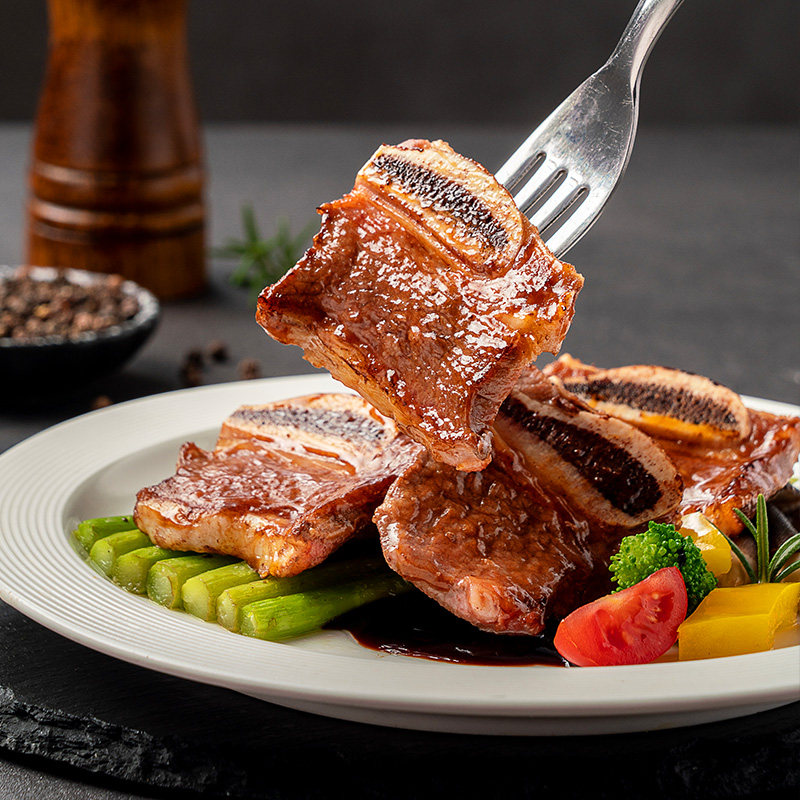 【绝世】黑椒牛仔骨新鲜冷冻半成品牛排排骨脊骨肋条牛肉