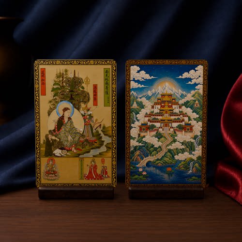 地藏菩萨汉传小卡设色坐像图案双面满版印刷高清便携文创收藏卡