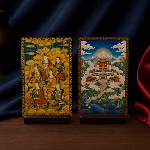 十地菩萨汉传小卡明代水陆画人物图案双面印刷高清便携文创收藏卡