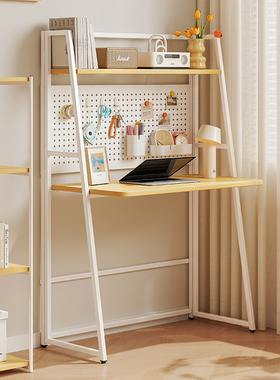 折叠书桌小户型家用电脑桌卧室床边桌子简易出租屋学生学习洞洞板