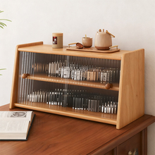 餐桌置物架桌面杯架厨房餐边柜日式简易防尘带玻璃柜门书桌边柜