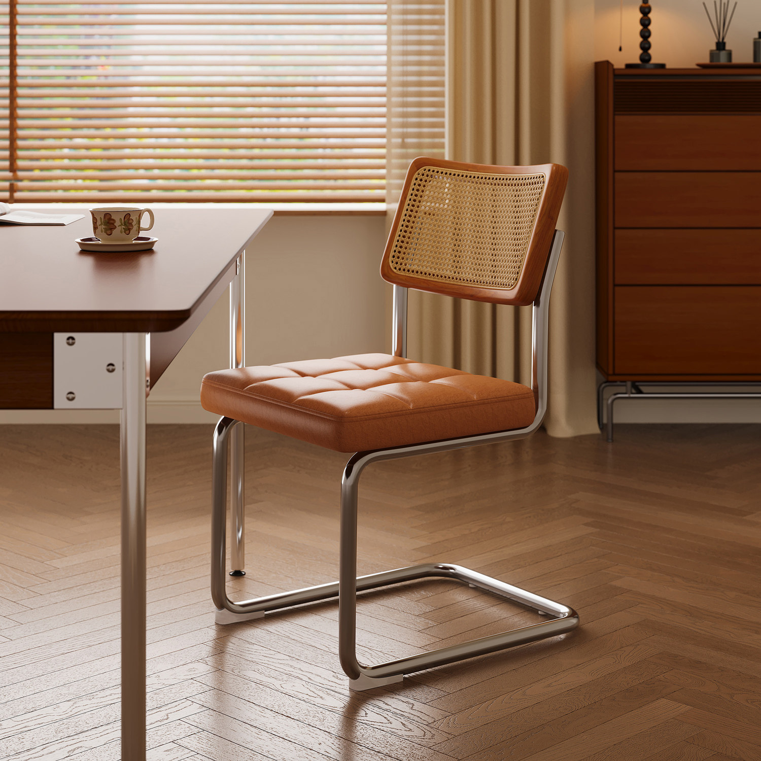 中古餐椅法式复古藤编家用网红餐桌靠背咖啡店商用休闲瓦西里椅子