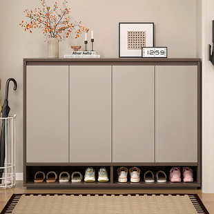 实木鞋柜家用门口入户门2025新款入门室内收纳柜一体靠墙玄关鞋架