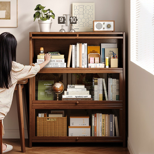 【送货上门】全实木加深加高书柜