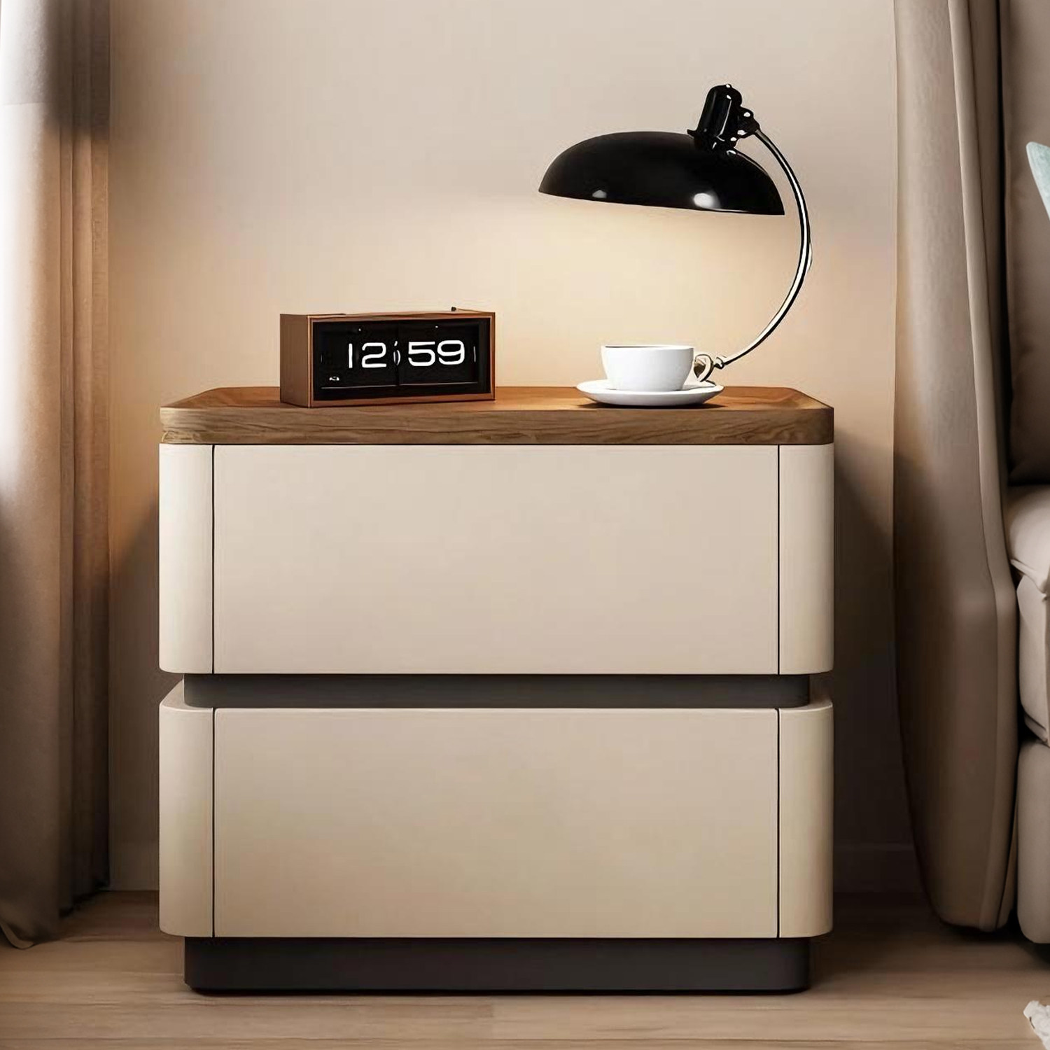 密码锁床头柜小型储物