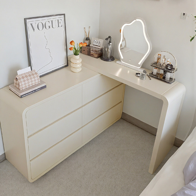 转角梳妆台斗柜一体卧室现代简约2025新款实木化妆桌床头柜收纳柜,住宅家具,梳妆台/桌,淘宝优惠券,粉丝福利购,淘宝优惠卷