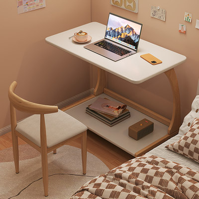 卧室学习桌床边桌FNG小木桌子家用书桌实简约电桌学生腿宿舍可脑