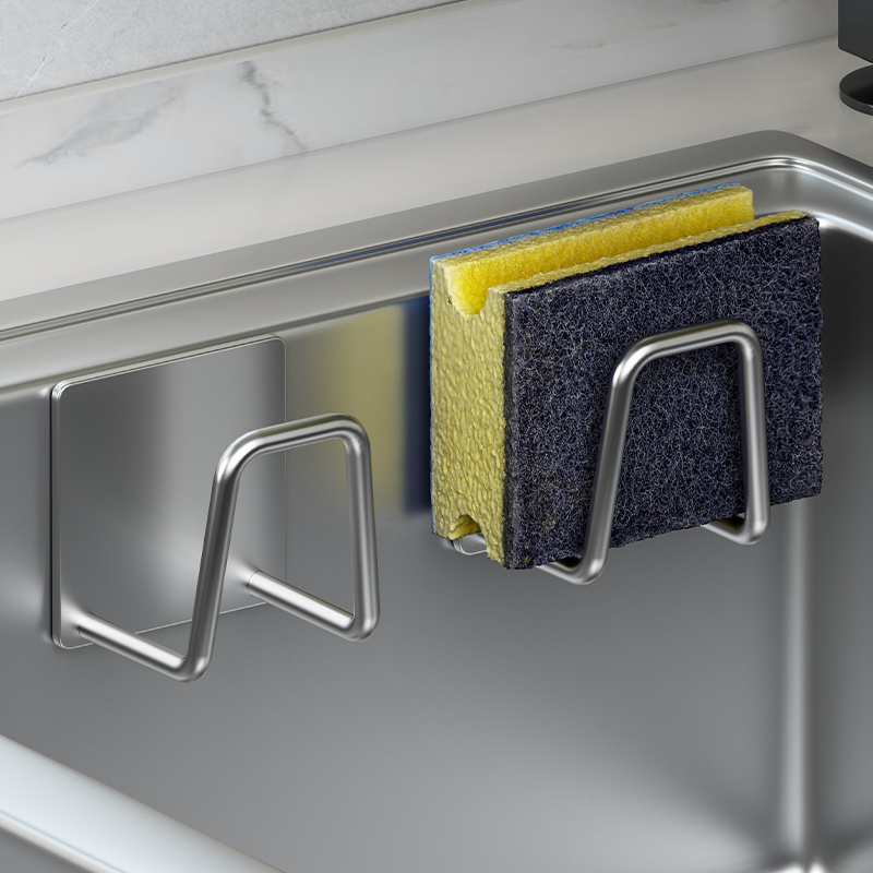 不锈钢厨房洗碗海绵锅盖砧板收纳