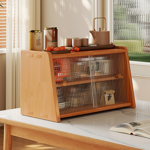 实木杯架防尘餐桌桌面杯子收纳置物架餐边柜台面茶杯水杯收纳柜子