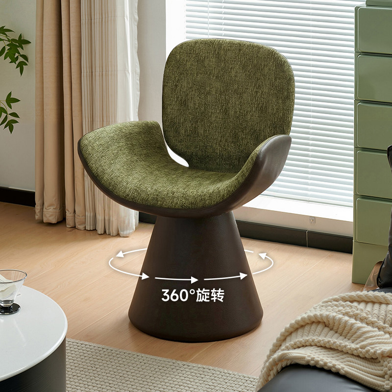 中古风化妆凳可旋转化妆椅靠背衣帽间主卧室梳妆台椅子网红梳妆凳