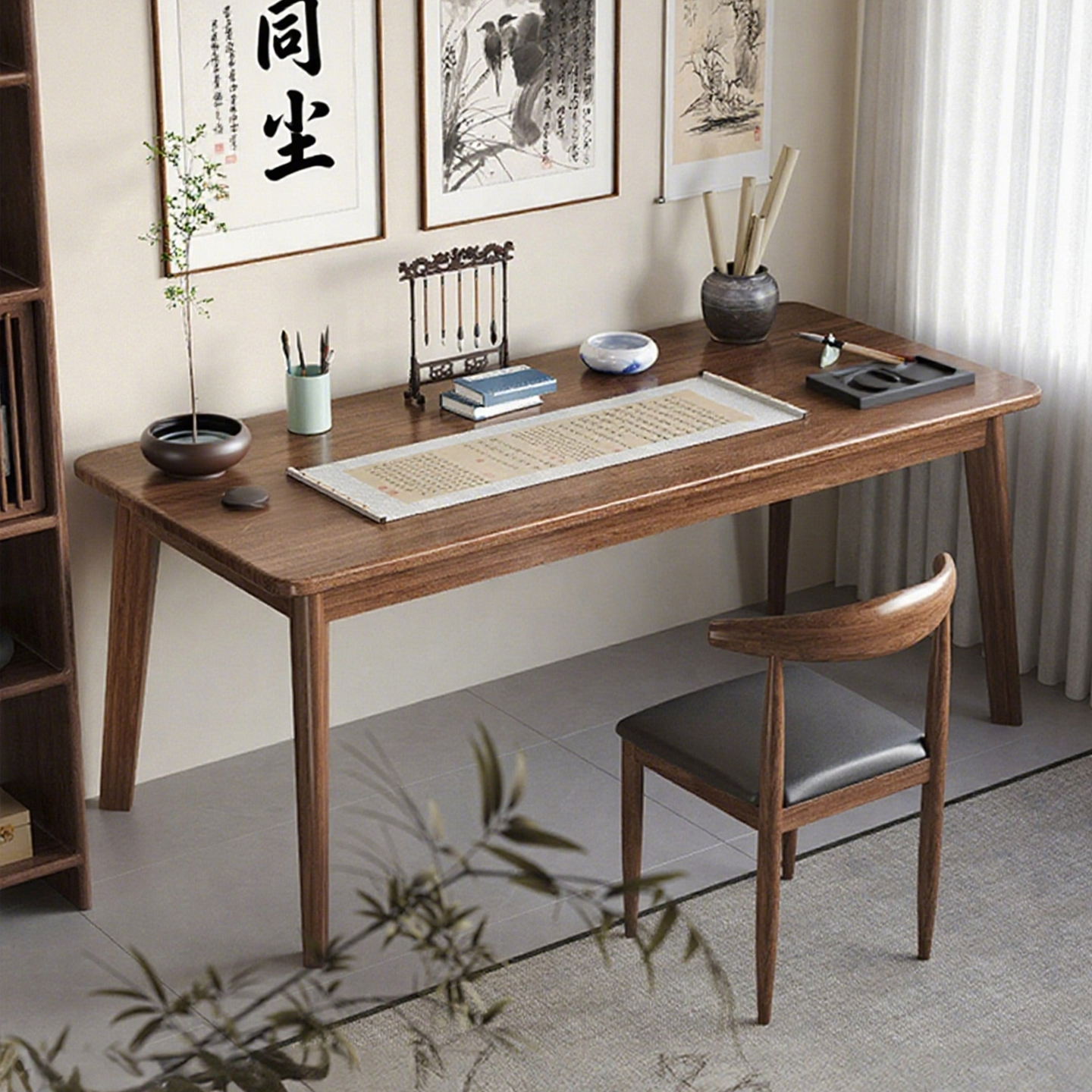 中式书法桌书房练字桌长条写字桌