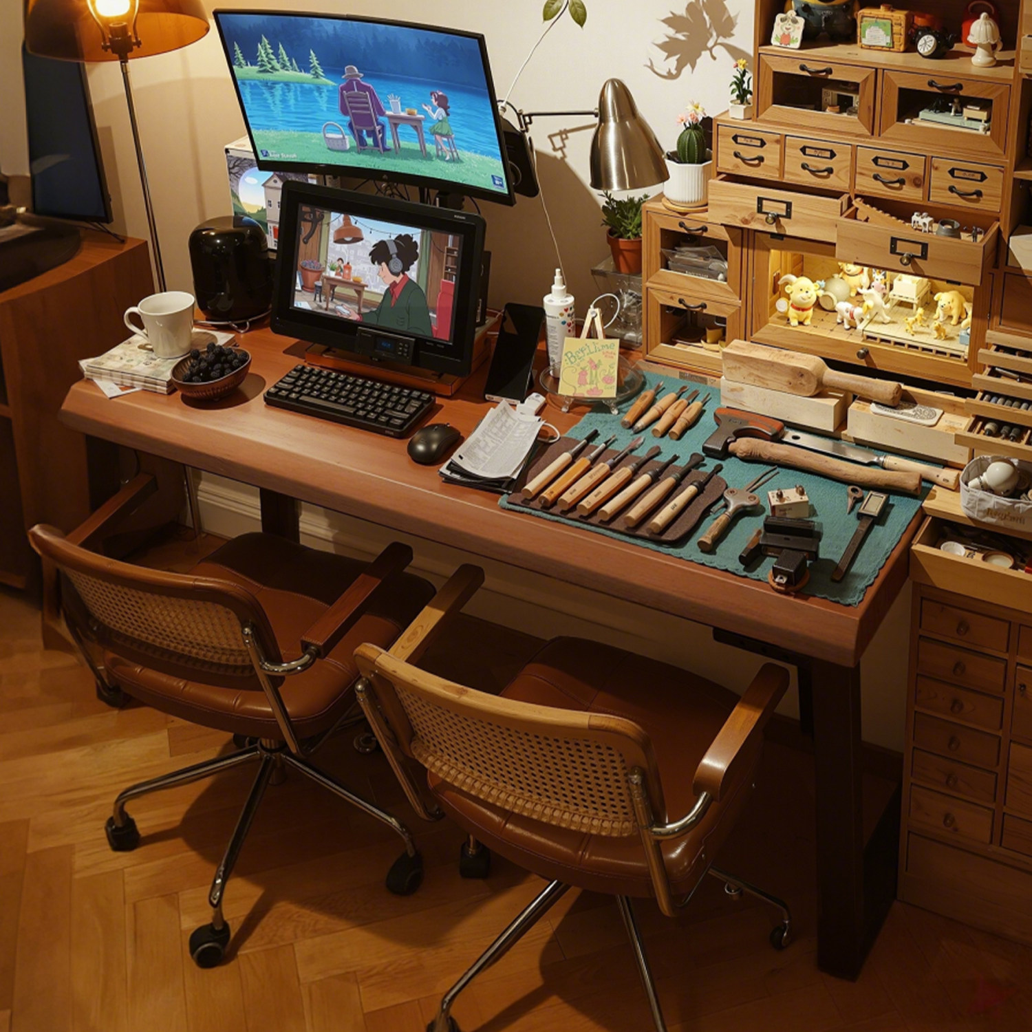 双人实木电脑桌台式卧室学生家用书桌学习写字桌简易手工桌工作台,住宅家具,电脑桌,淘宝优惠券,粉丝福利购,淘宝优惠卷