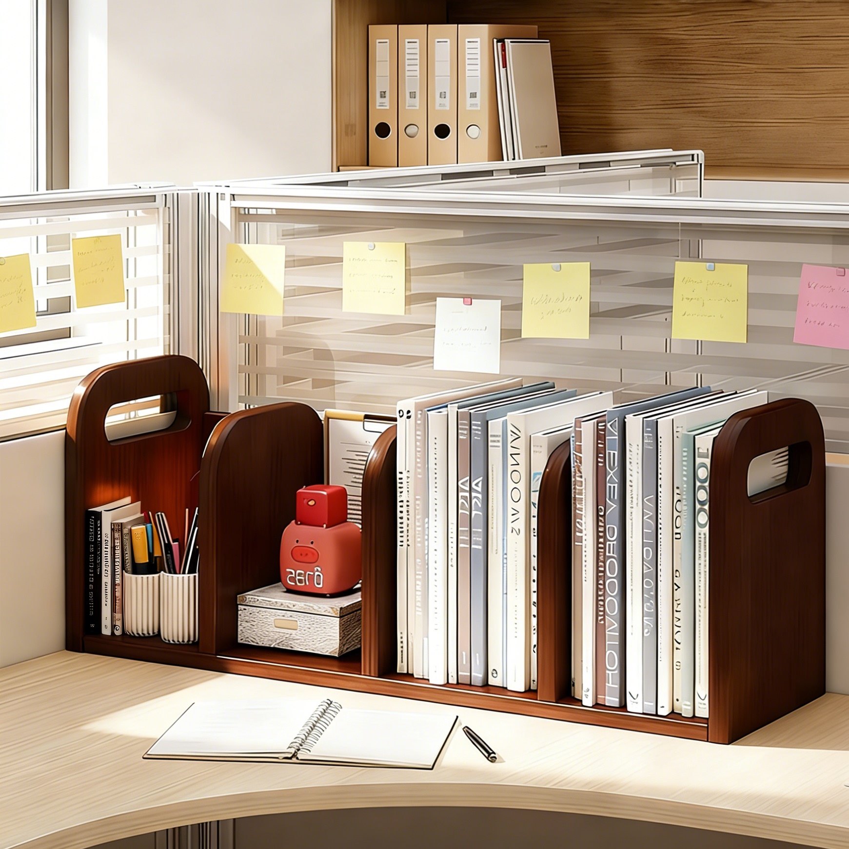 办公室桌面置物架工位小书架台面文件收纳整理架书立架可手提书柜,住宅家具,书架,淘宝优惠券,粉丝福利购,淘宝优惠卷